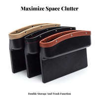 Leather Seat Space Organizer Multi-Functional Crevice Storage Box Large Capacity Console Side Storage Box