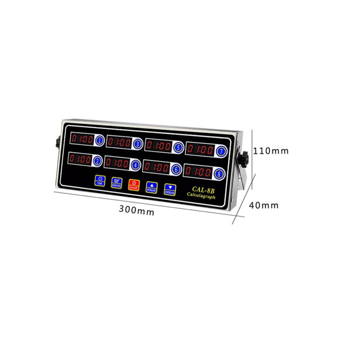 Countertop 8-Channel Digital Timer Compact Multiple Channel Timer Plug-in Type for Restaurant