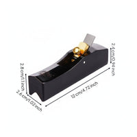 Hardwood Body Ebony Chamfer Plane Brass Blade Cover Mini Corner Rounding Plane Adjustable Depth Hand Chamfering Planer Precision Angle Control for Woodworkers, Carpenters, Wood Finishing, Workshop