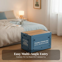 Space-Saving Collapsible Storage Bin Large Capacity Collapsible Storage Crate Lightweight Organizer Box Stackable for Homeowners, Car Owners, Bedroom, Living Room, Paleice, Garage