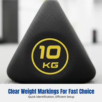 Triangle Kettlebell, Cast Iron, Coated, Large Ring Handle, Multifunctional Home Fitness Dumbbell
