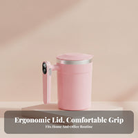 Built-in Button Display Rechargeable Stirring Cup Glossy Finish Drinkware