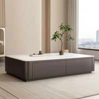 Coffee Table with Glass Top No-Assembly Glass Coffee Table Modern Furniture for Living Room, Apartment