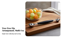 Double-Sided Fruit Dipper Er Stainless Steel Fruit Baller Ice Cream Dipper Multi-Functional Water Fruit Dipper Er