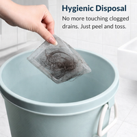 Self Adhesive Drain Stickers for Floor Hair , for Shower Bathtub Cover, 20 Pack