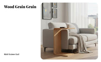 Space-Saving C-Shaped End Table Minimalist Design C-Shaped Slide-Under Stand Multi-Functional Home Furnishing Versatile for Small Apartment Dwellers, Homeowners, Students, Living Room, Bedroom