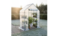 Heat Retention PE Greenhouse Tent Easy to Assemble Walkplant House Movable Portable Greenhouse Space Saving for Winter, Outdoor