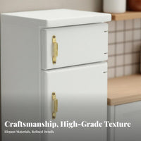 Realistic Design 1:12 Scale Refrigerator Highly Detailed 1:12 Scale Fridge Exquisite Craftsmanship Miniature Refrigerator Openable Doors for Children, Hobbyists, Adults, Model House
