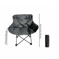 Foldable Design Padded Moon Chair Full Head and Neck Support High Back Moon Chair Ergonomic Adjustable Outdoor Lounger Stable Wide Base for Fishing