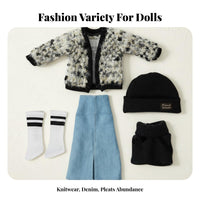 30cm BJD Clothes Set Fashionable Design 30cm Doll Clothing Set Dressing 1/6 Scale Doll Outfit for Hobbyists