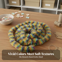 Multi-Shade Festivity Tinsel Rainbow Tinsel Streamer Colorful Spiky Garland for Event Organizers, Homeowners, Weddings, Decoration, Festivals