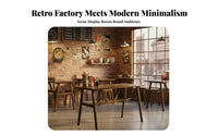4-Person Table and Seating Set cost-effective 4-Seater Restaurant Table with Stools Retro Design business Furniture for cafeteria proprietors, Small areas