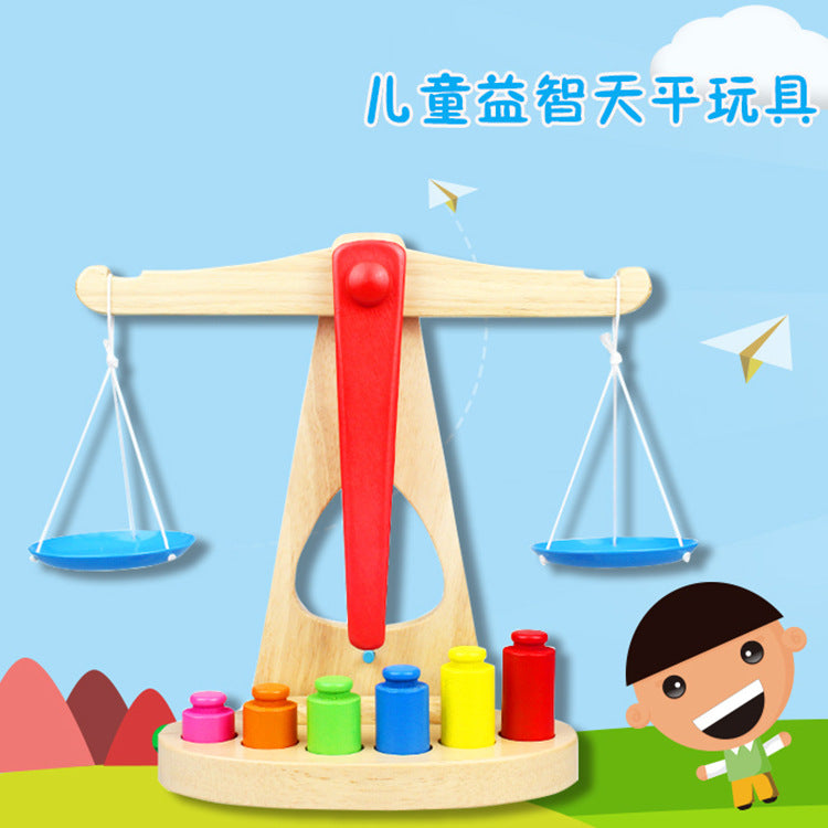 Montessori Wooden Balance Scale Educational Toy for Early Childhood Learning