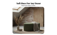 Round Boucle Ottoman Teddy Fleece Texture Round Boucle Stool Nordic design Textured Fabric for Homeowners, Entryway, Lounge Area