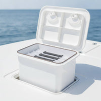 Boat Storage Box with Lid Embedded Marine Storage Box Container for Anglers