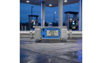 Waterproof Turbine Liquid Gauge High-Temperature Resistant Flowmeter with Electronic Display Threaded Flowmeter Aluminum Alloy for Technicians, Operators, Pipelines, Workshops, Plants