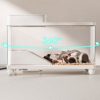 Turtle Habitat Enclosure with Basking Platform Full View Enclosure Drainage
