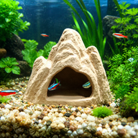 Creature Hide, Aquarium Hide, Aquarium Cave, Submersible Porous Shelter with Hiding Spots, Breeding Chambers, 2 Pieces