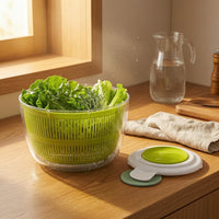 Perforated Basket Manual Salad Drainer Non-Slip Base Vegetable Drainer Hand Crank Strainer Bowl