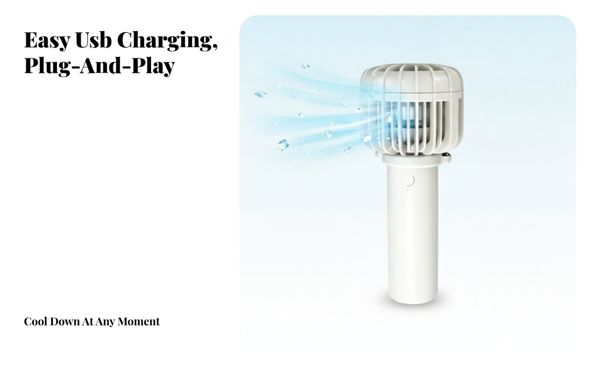Compact Lanyard Included 3-Speed Handheld Fan Handheld Portable Fan