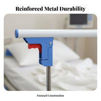 Elderly Bed Rail Sturdy and Sturdy Hospital Bed Side Rail Thickened Metal Construction Bedside Assist Bar for Adults, Caregivers, Nursing Home