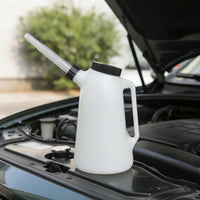 Long Spout Oil Jug Leakproof Graduated Oil Container with Spout Lightweight Graduated Refueling Pot Thickened Wall for Mechanics, Auto Repair Shop, Garage, Workshop