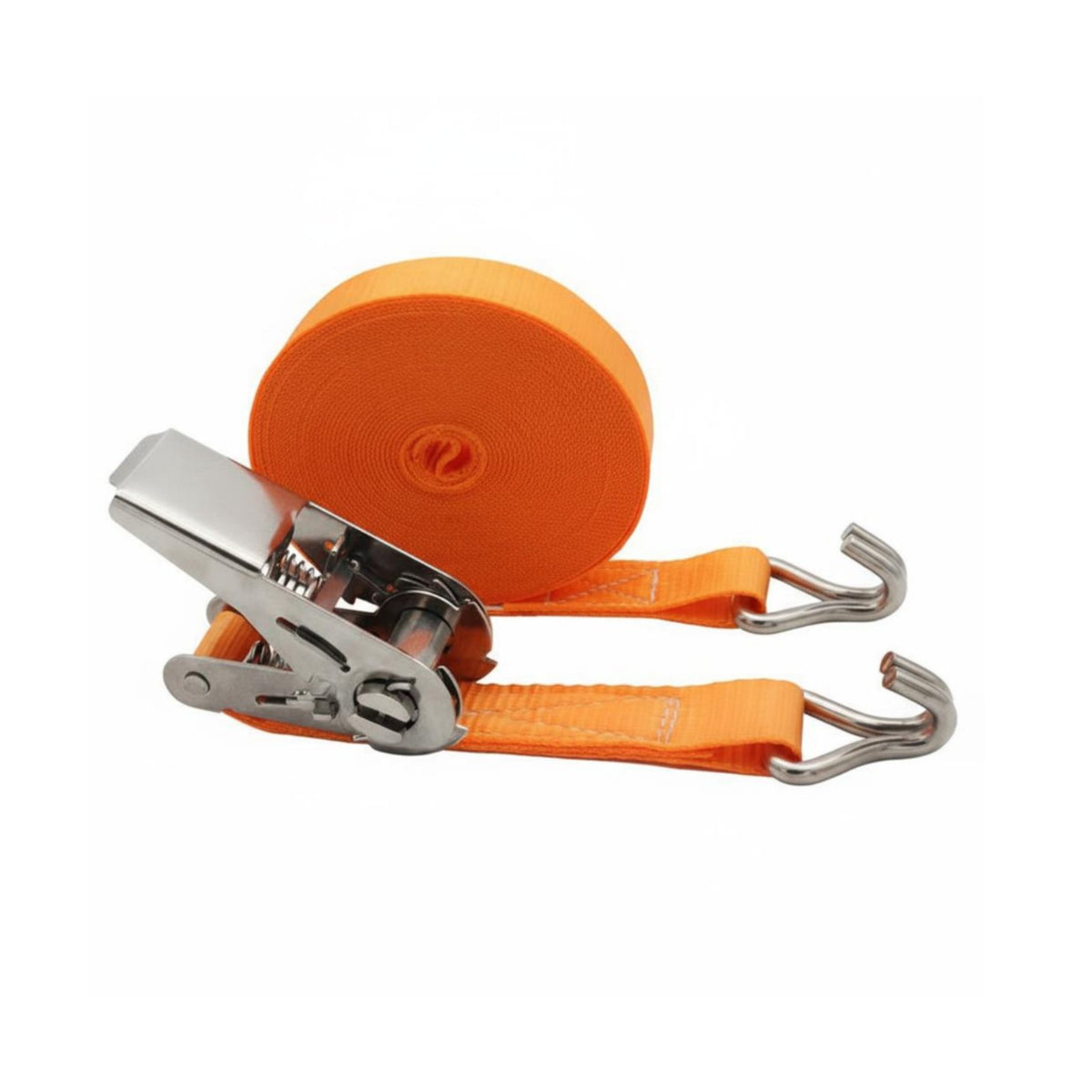 Rustproof Ratchet Tie-down Strap Rust-Resistant Stainless Steel Tensioner Strap Heavy Duty for Haulers, Movers, Moving, Trailers, Roof Racks