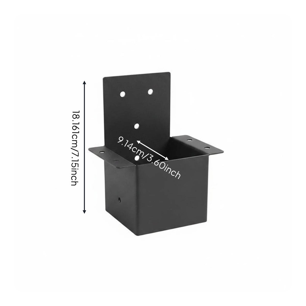 4 Pieces Pergola Post Connector Powder-Coated 4x4 Post Bracket Predrilled Holes 4x4 Lumber Bracket