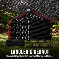 Heavy-Duty Black Sun Shade Net for Outdoor Patios and Gardens, UV Protection Shade Cloth