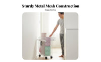 Exercise Mat Storage Rack With Wheels Rolling Fitness Equipment Cart Space Saving Home Gym Storage Cart for Corner