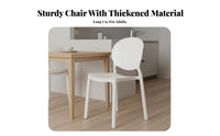 Molded Backrest Seat Stackable Armless Side Chair Thickened Construction Household Furniture for Adults, Homeowners, Dining Room, Kitchen, Home Office