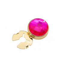 Decorative Cuff Buttons Elegant Design Faceted Glass Button Cover Sparkling