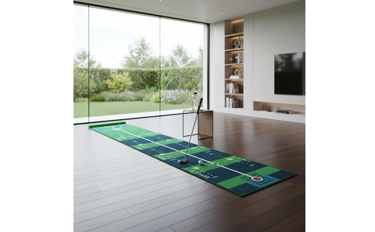 Golf Putting Practice Mat Velvet Surface Portable Putting Green Mat Non-Slip Base Sports Gear for Golfers, Beginners, Home Training