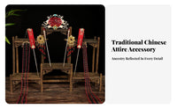 Warring States Design Headdress Set Intricate Features monarch's Consort Headwear Set Traditional Chinese Attire Hair Accessory