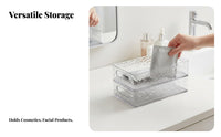 Transparent Makeup container Clear Design Cosmetic container accessible-topuncovereduncoveredtop reachibilityibility for Bedroom