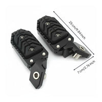 Adjustable Motorcyclist Footpegs Widened Surface Wide Motorcycle Foot Rests Anti-Slip Footpeg Set for off-Pavement