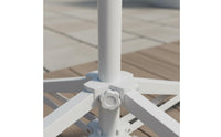 4-Leg Cross Umbrella Base Iron Frame 4-Leg Umbrella Base Space-Saving Metal Parasol Stand for Garden, Balcony, Camping