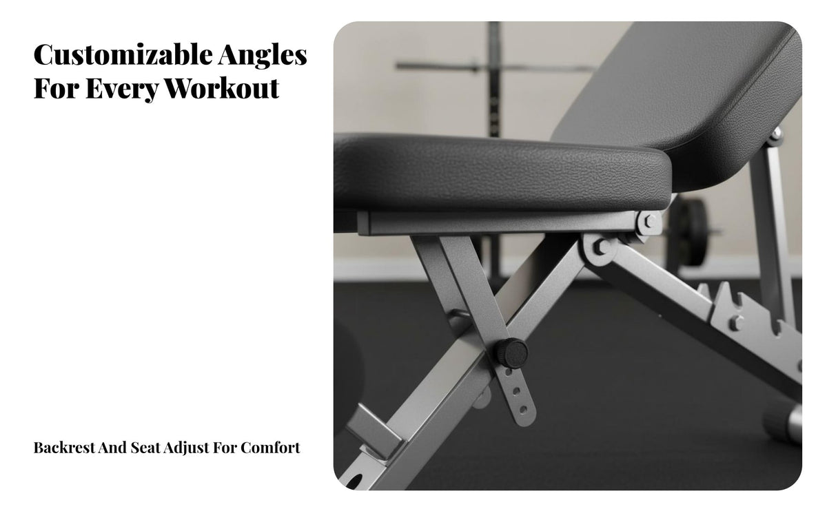Adjustable Weight Bench Stable Dumbbell Bench Thick Padded Cushion for Home Gym, Apartment