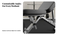 Adjustable Weight Bench Stable Dumbbell Bench Thick Padded Cushion for Home Gym, Apartment