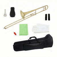 Mouthpiece Included B-Flat Tenor Brass Slide Instrument Portable Musical Instrument