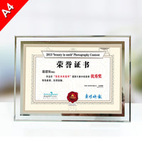 A4 Certificate Display Frame with Glass - Award, Honor, Document, Photo