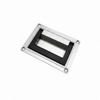 Folding Recessed Handle Easy to Install Recessed Pull Handle Zinc Alloy Flush Mounted Pull For