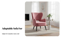 Modern Minimalist Design Upholstered High-Back Armchair High Backrest Support Indoor Furniture Sumptuous Upholstery Accent Chair Thickly Padded Cushion for Salon Owners, Interior Decorators, Bedroom, Reception Area, Dressing Room, Office