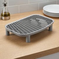 Litter Box Mat with Legs Rectangular Cat Litter Mat with Raised Grid for Home