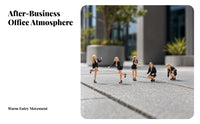 5 Pieces Miniature Professional Women | Standing and Crouching Poses, Compact Desktop Decor, 1/64 Scale Figurine, for Dioramas