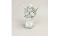 Minimalist Angel Figurine Miniature Kneeling Angel Sculpted Sculpture Serene for Bedside Table
