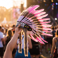Feather Headdress Costume Feather Headpiece One-Size Boho Headband for Dancers, Cosplayers, Stage Performance