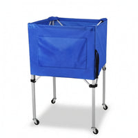 Ball Storage Cart Stainless Steel Rolling Ball Cart Basketball Storage Bin Lightweight Sports Equipment Holder Mobile
