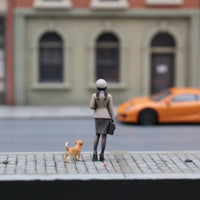 Miniature Figure with Handbag Collectible Miniature People Figurines Three Dimensional Printed Character Model for Collectors, Hobbyists
