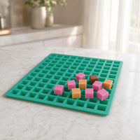 100-Cavity Small Square Silicone Mold for Chocolate Candy Ice Cubes Wax Bottle Sugar Cake Decoration